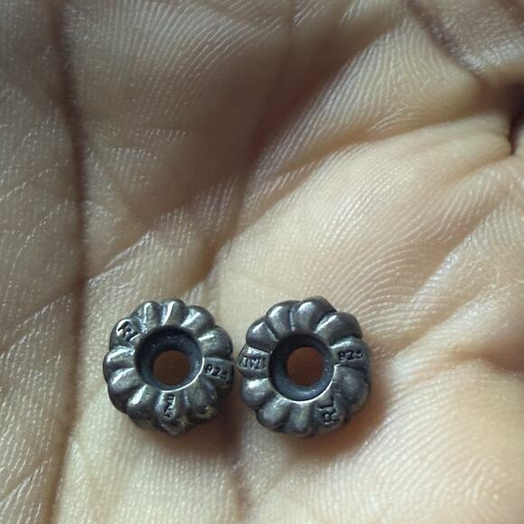 RL CHARMED STOPPER SPACER 925 STERLING SILVER ITALY RL 2 Sets - Picture 1 of 2